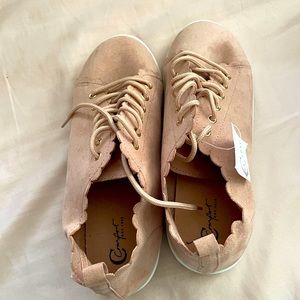 Dusty Pink Cato Fashions Tie-Up Shoes